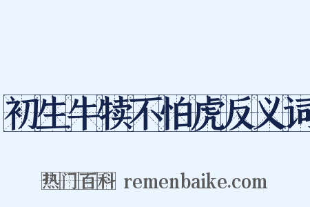 初生牛犊不怕虎反义词是什么意思的图片